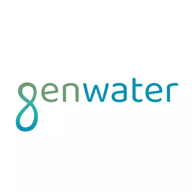 The logo of the GenWater website when hovered.